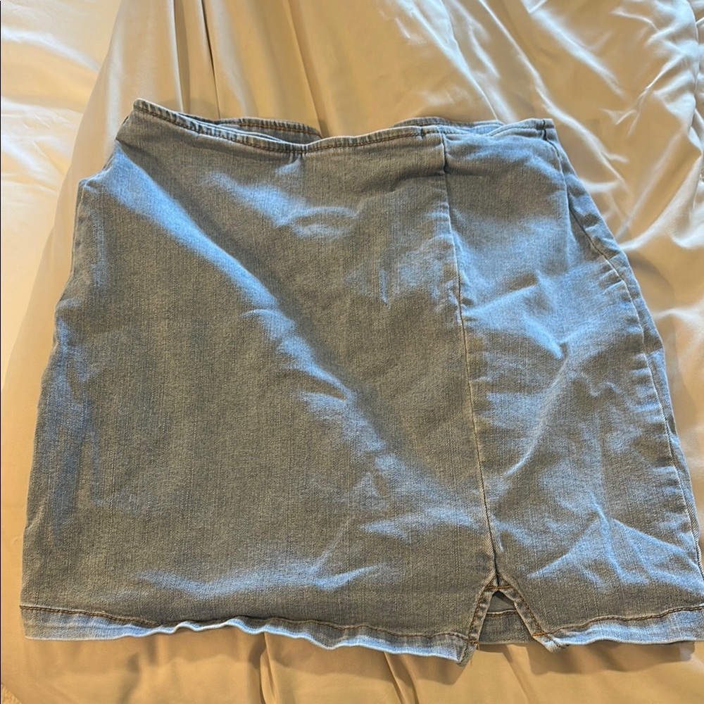 Wild Fable Blue Asymmetrical Pencil Skirt